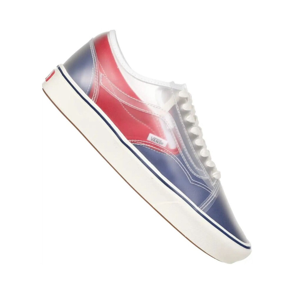 NEW Vans Mens 6.5 Womens 8 Shoes Slip-Skool Clear True Navy Red